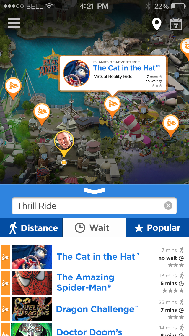 Thill Ride in search bar, wait selected filter applied