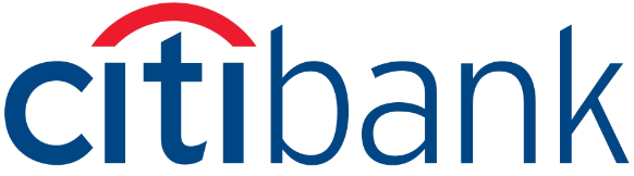 Blue Citibank logo on white background.