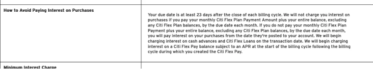 Tiny text, full of banking terms. Difficult to read.