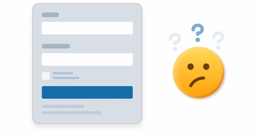 Illustration: Sign on module with confused emoji face.
