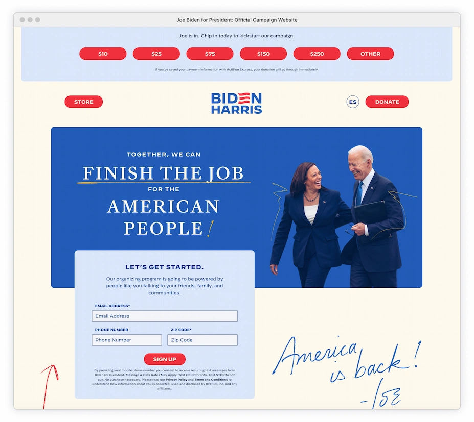 Biden Homepage