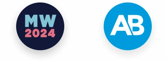Two circular favicons