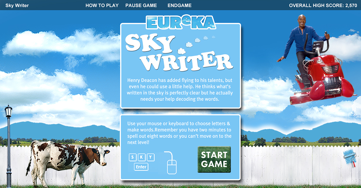 Intro page with directions