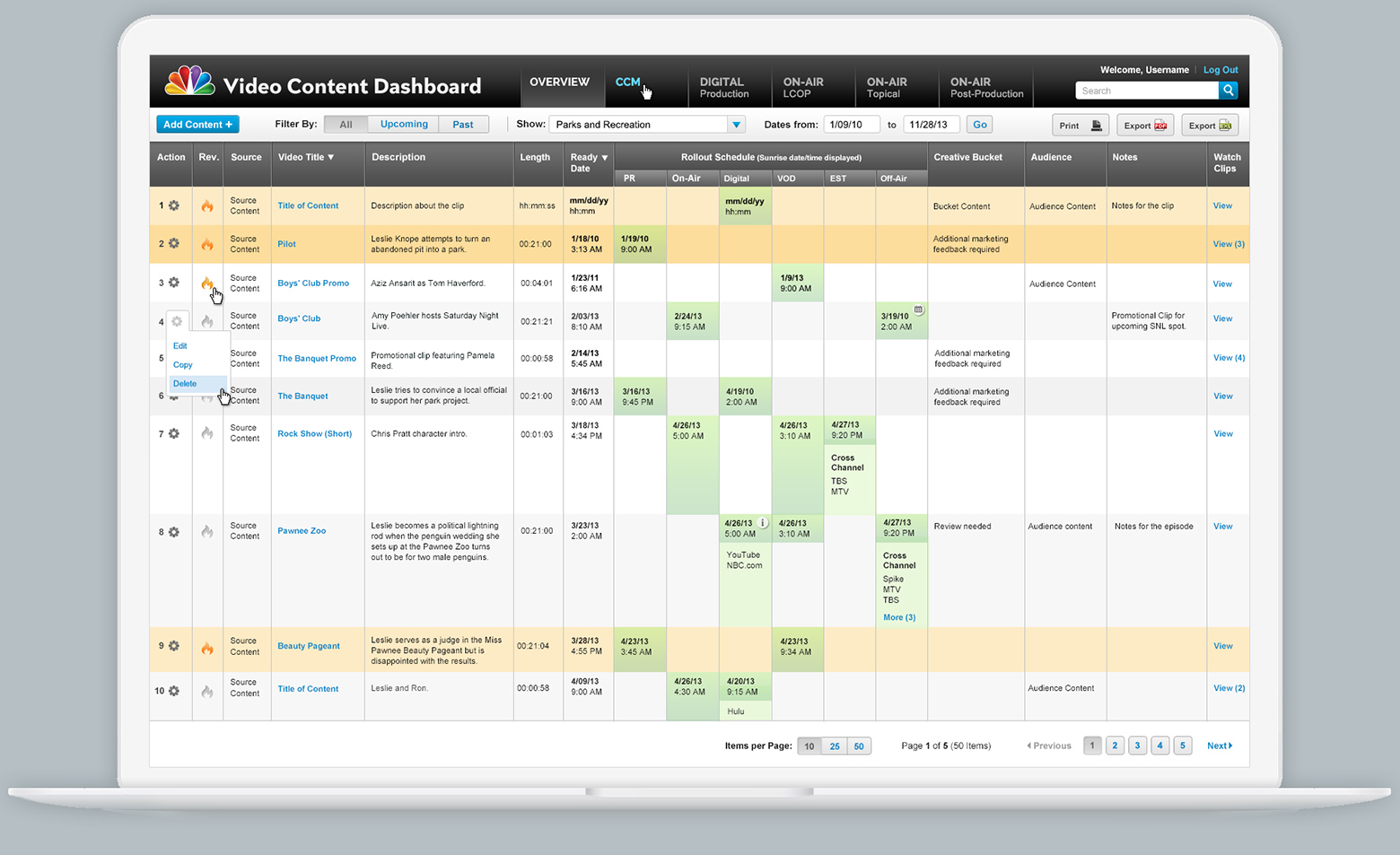 Laptop showing Overview section