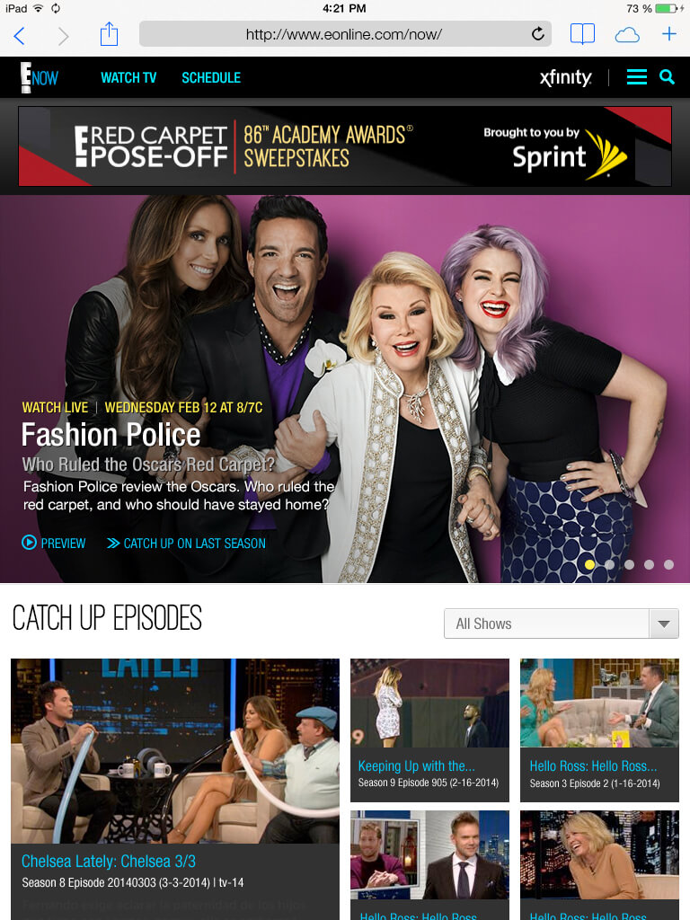 Fashion Police in featured, random TV show episodes below