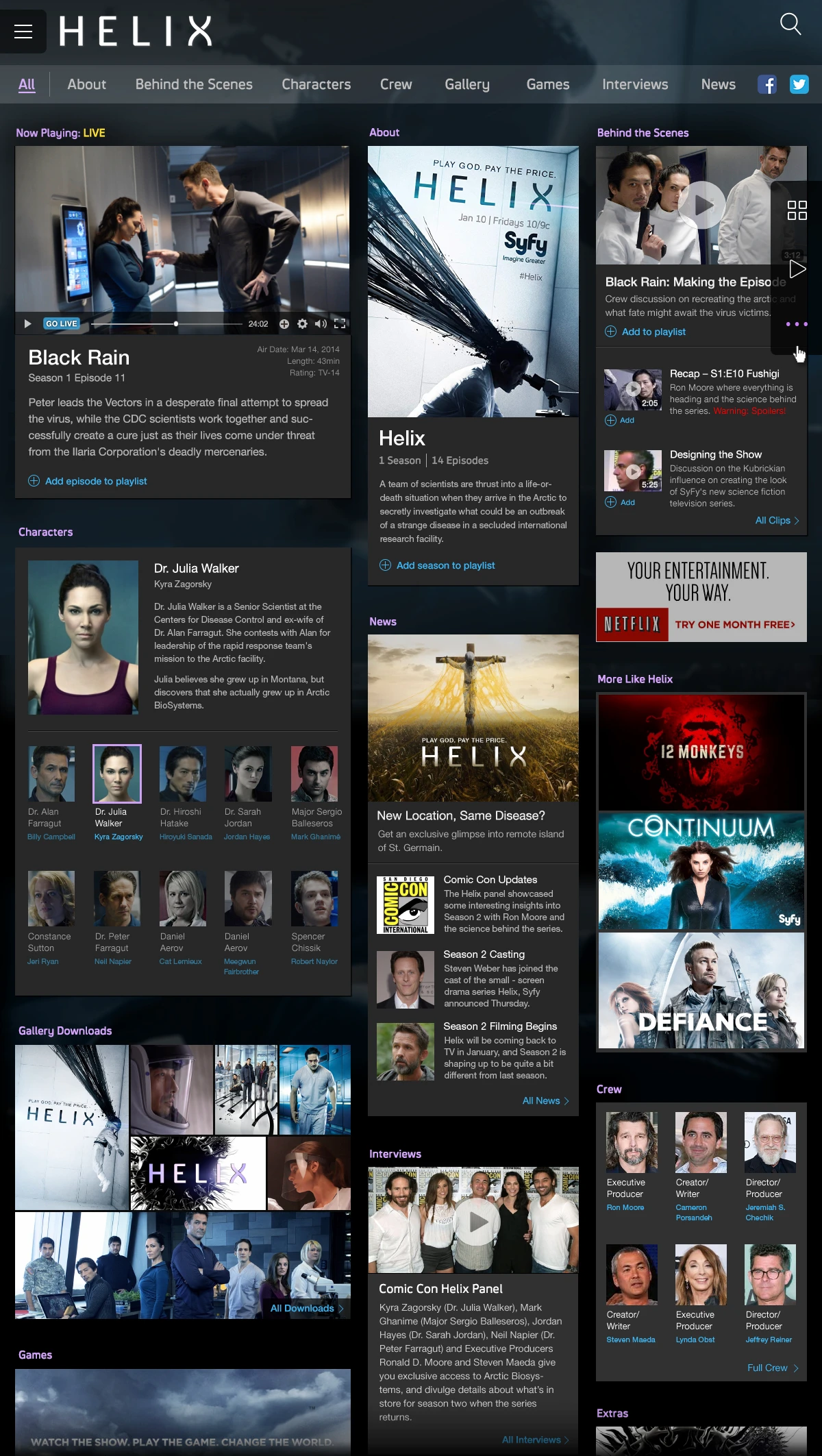 All categories selected showing mini modules of interactive content