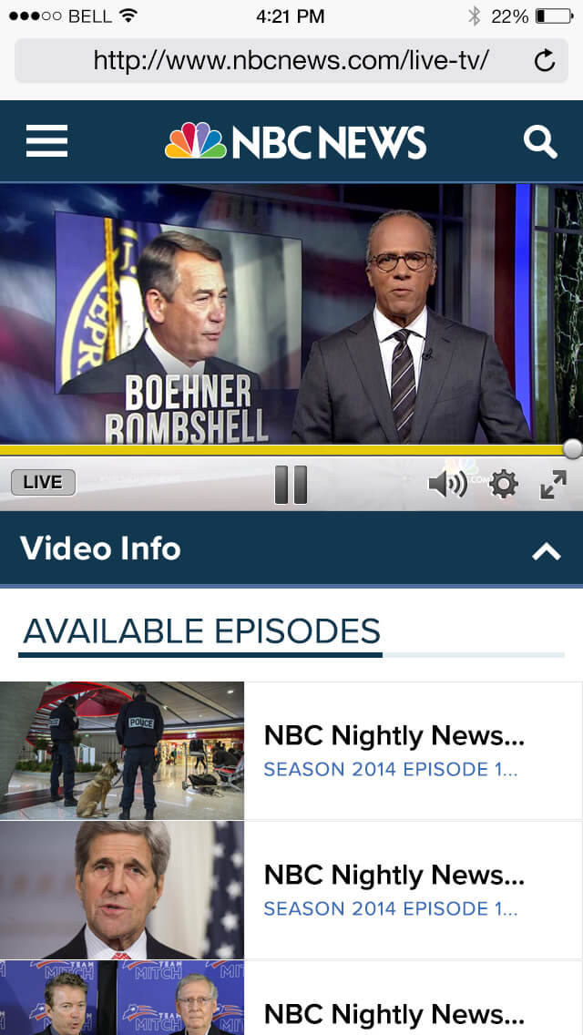 Live Broadcast with Lester Holt