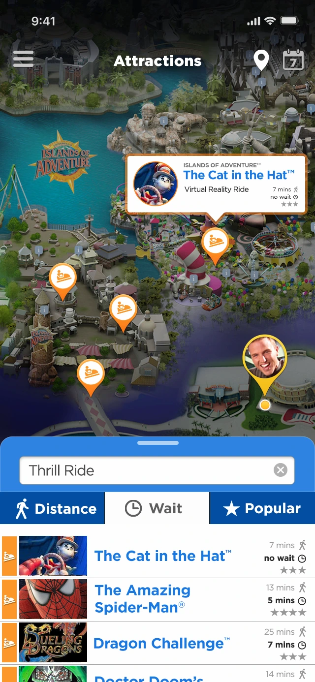 Thill Ride in search bar, wait selected filter applied