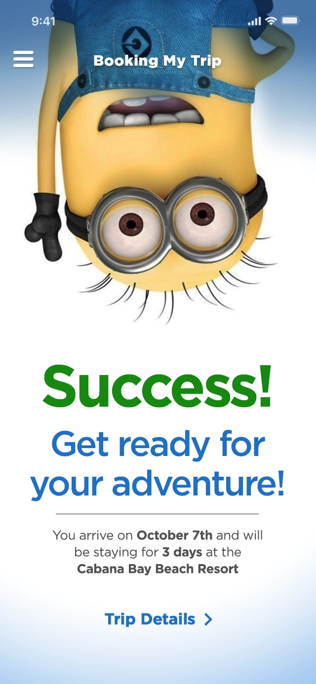 Minion upsidedown from the top