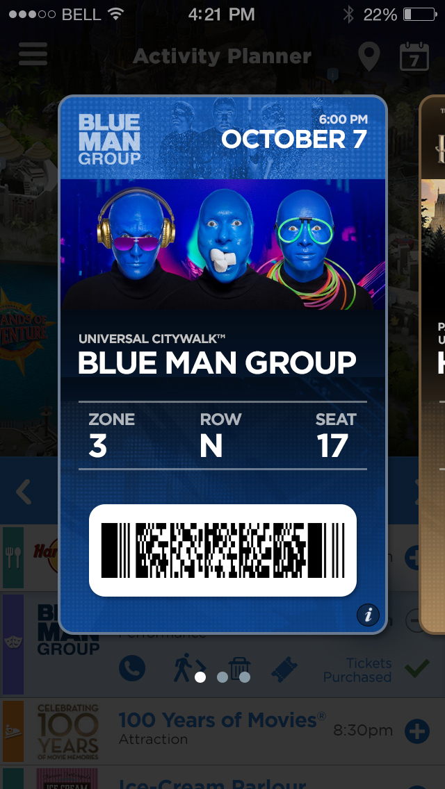 Ticket for Blue Man Group